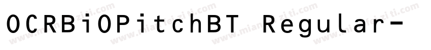 OCRBiOPitchBT Regular字体转换